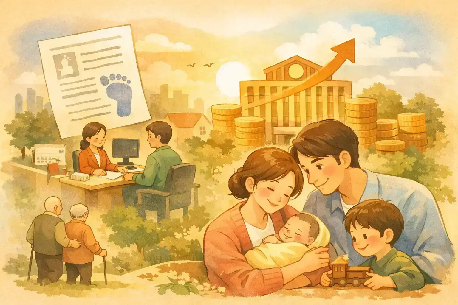 신규 발표! 첫째부터 인정되는 출산크레딧, 국민연금이 달라집니다