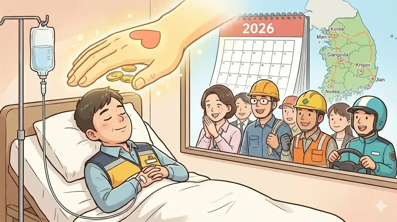 2026년 상병수당 전국 대도시 확대, 아파서 쉴 때 소득 보장받는 법