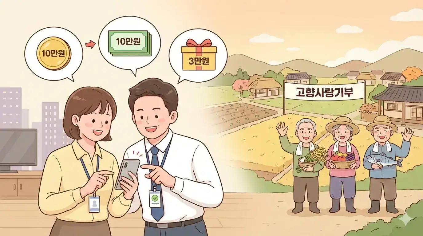 2026년 직장인 연말정산 필수 전략, 고향사랑기부제 13만 원 혜택 완벽 분석