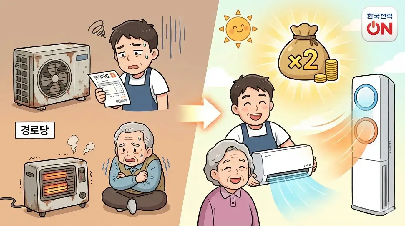 2026년 소상공인 냉난방기 교체 지원금 최대 320만 원으로 2배 상향! 신청 방법 완벽 정리