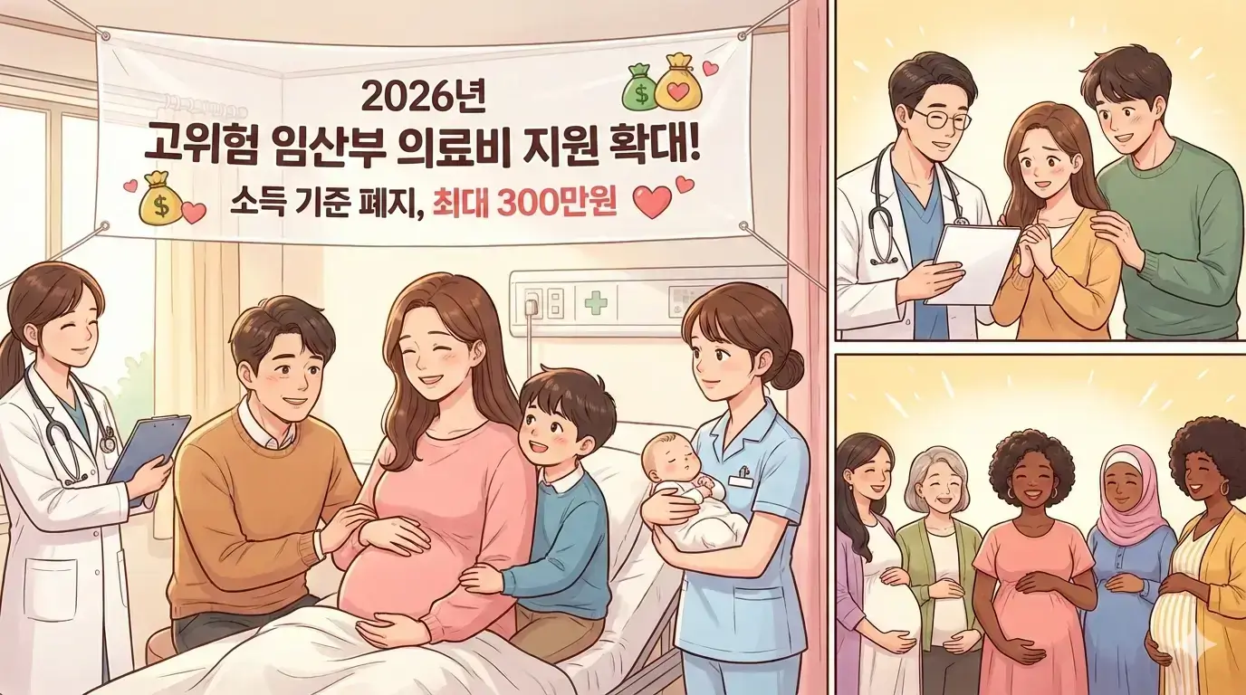 2026년부터 소득 따지지 않습니다! 고위험 임산부 의료비 누구나 최대 300만 원 지원