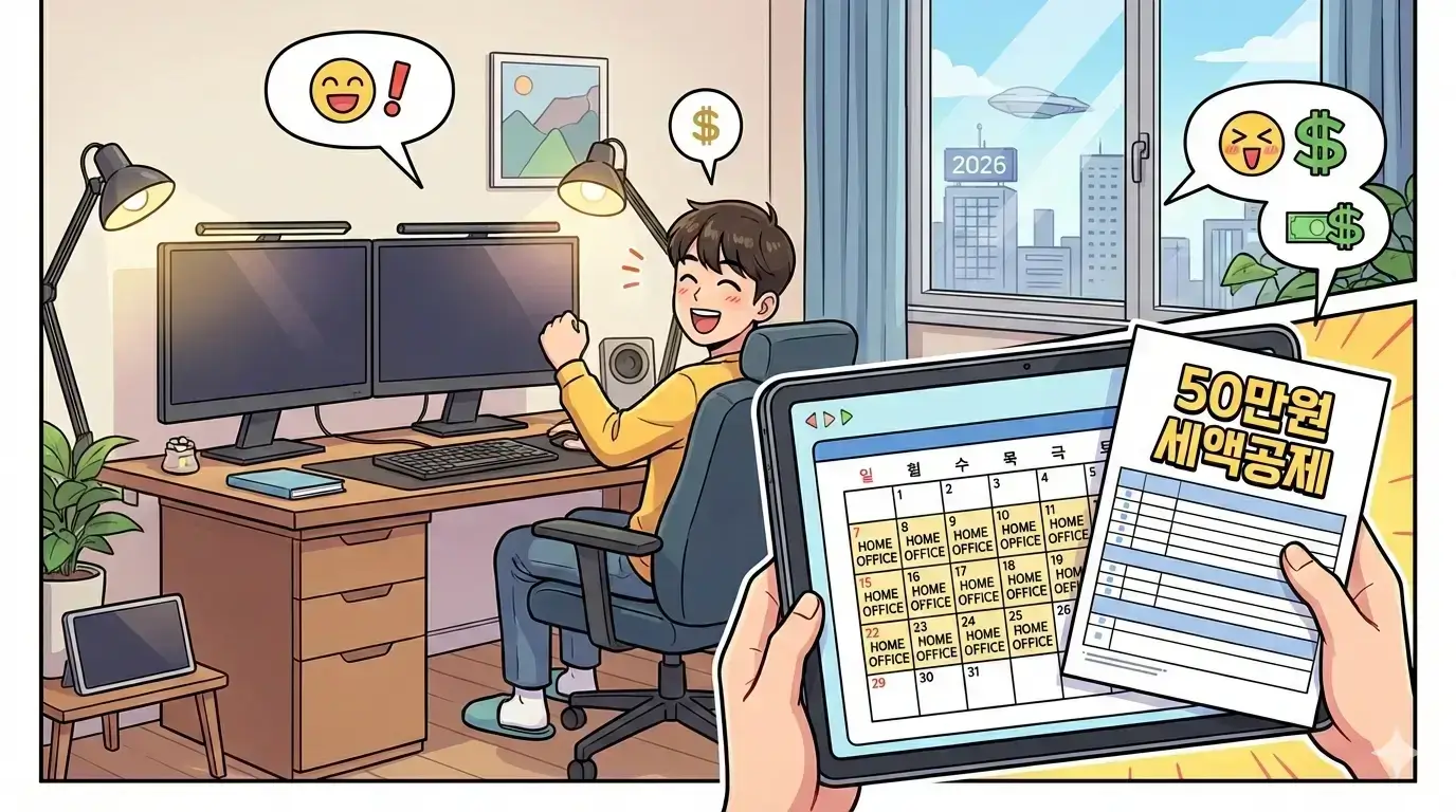재택근무 직장인 필독! 2026년부터 홈오피스 비용 50만원 세액공제 신설
