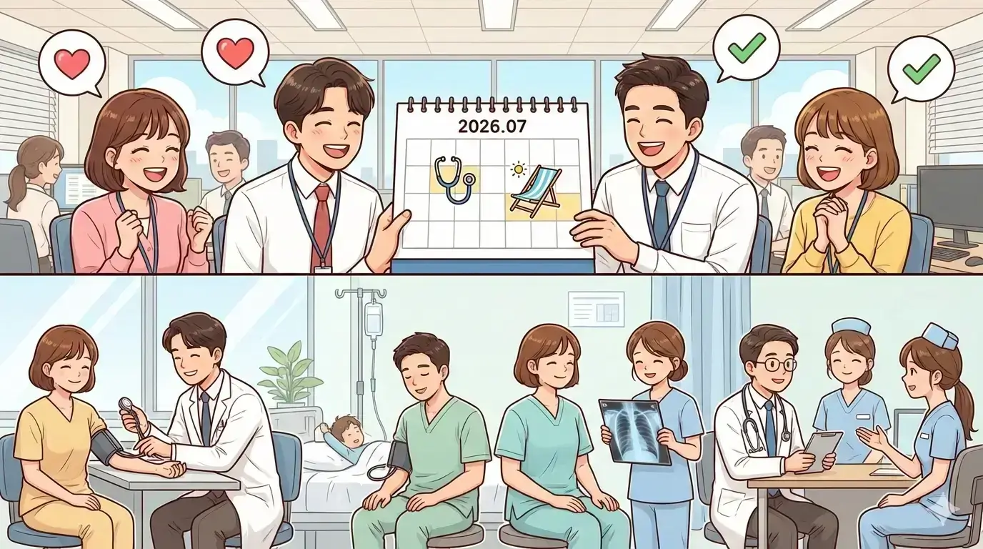 2026년 7월부터 모든 직장인, 연차 소진 없이 '유급 건강검진 휴가' 1일 보장됩니다!