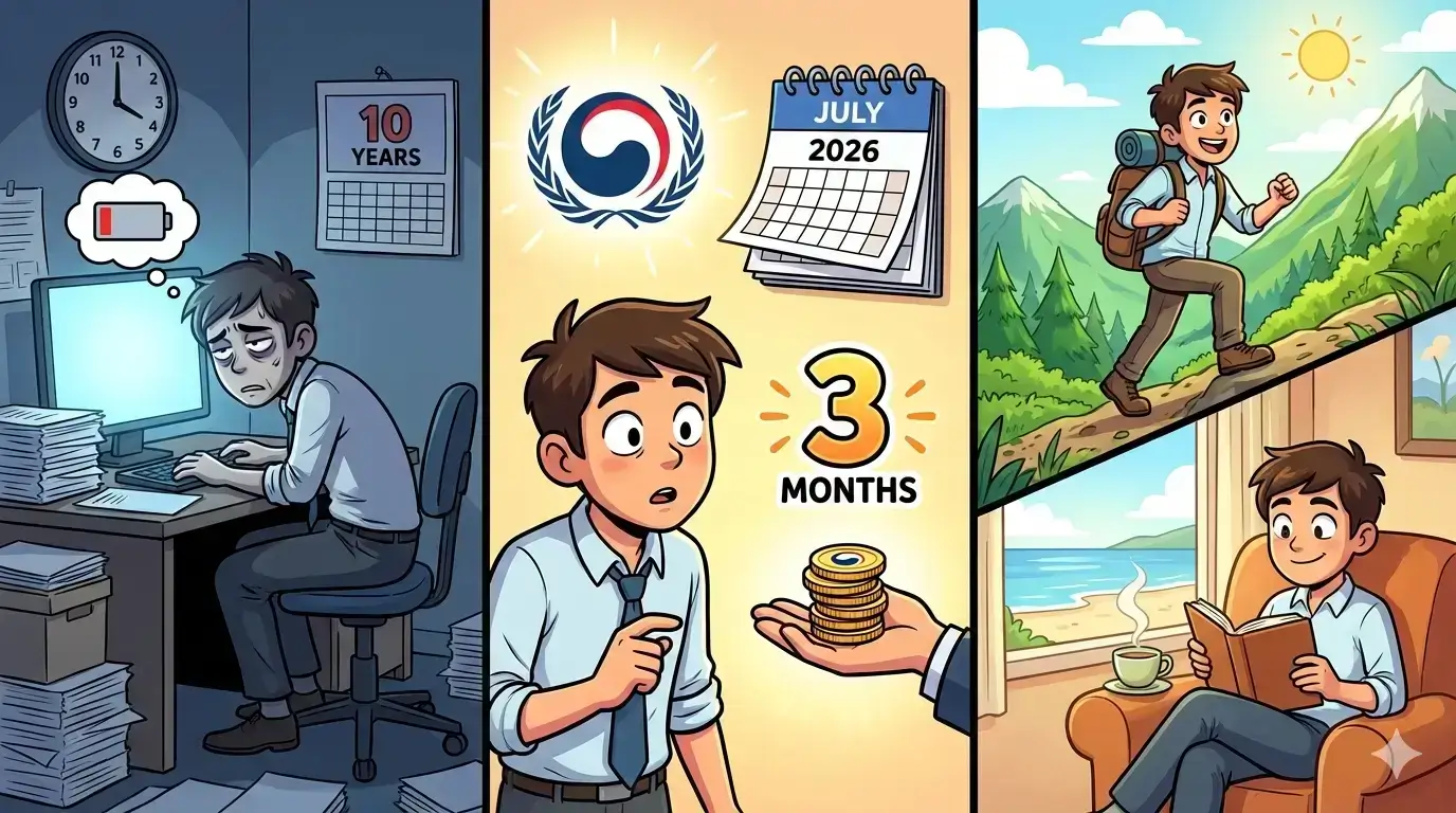 10년 이상 일했다면 정부 지원으로 3개월 유급휴가! '재충전 안식월' 제도 총정리