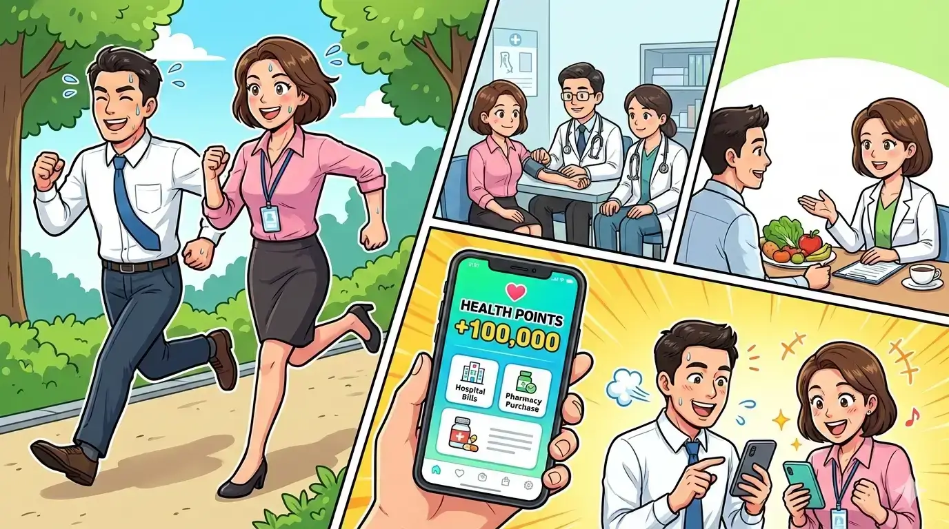 3040 직장인 주목! 건강 관리하고 연 10만 포인트 받는 '예방건강 관리 포인트' 제도 시행