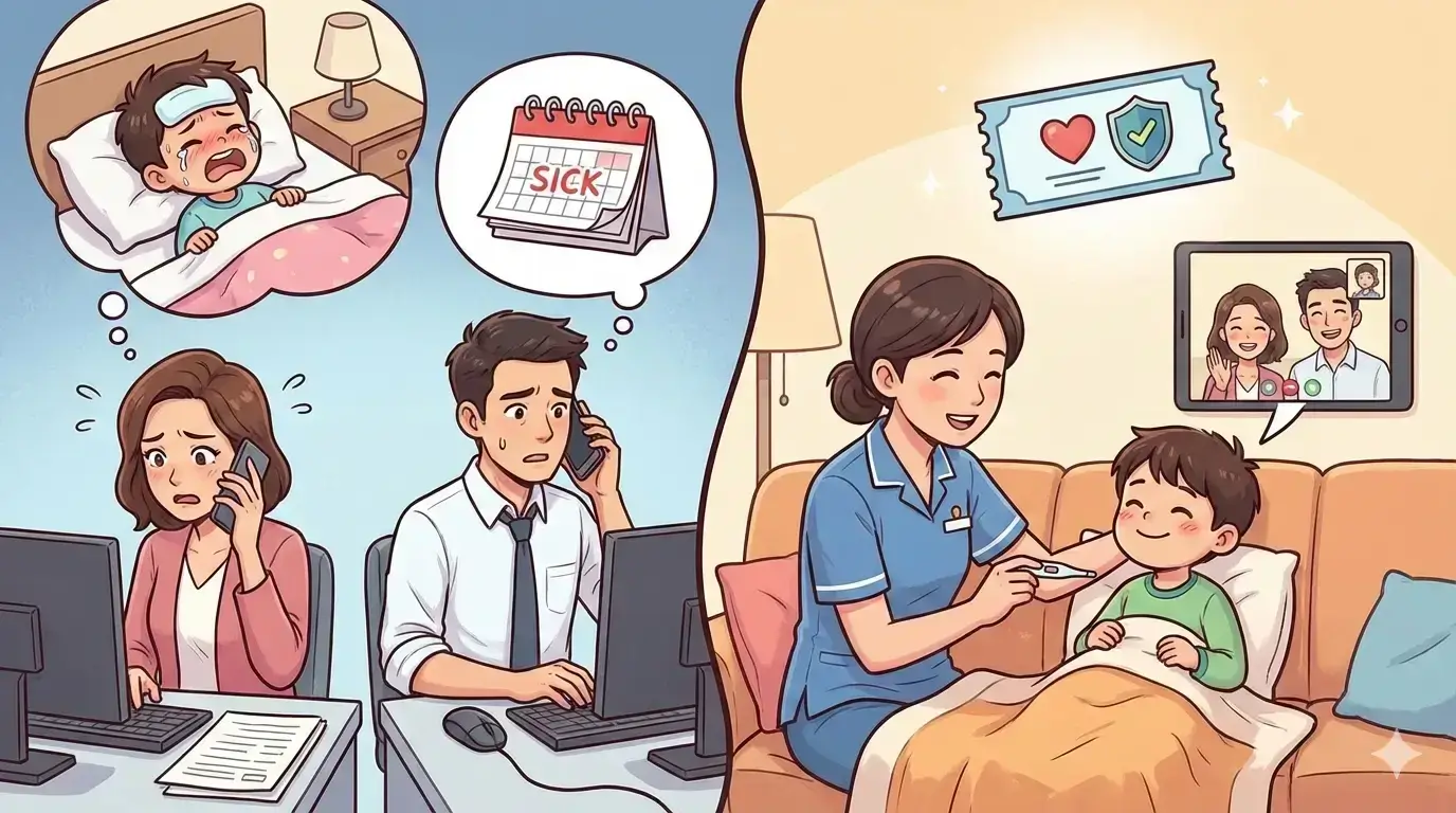 자녀가 갑자기 아플 때 연 10회, 비용 70% 지원! 2026년 긴급 아이돌봄 바우처 신설