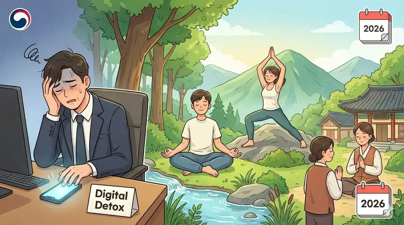 스마트폰 끄고 진짜 휴가! 직장인 '디지털 디톡스' 휴가비 최대 30만원 지원