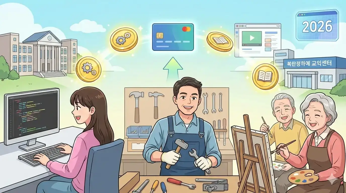 2026년 하반기, 만 25세 이상 전 국민에게 연 50만원 '평생학습 크레딧' 지원! 자격과 사용처 총정리