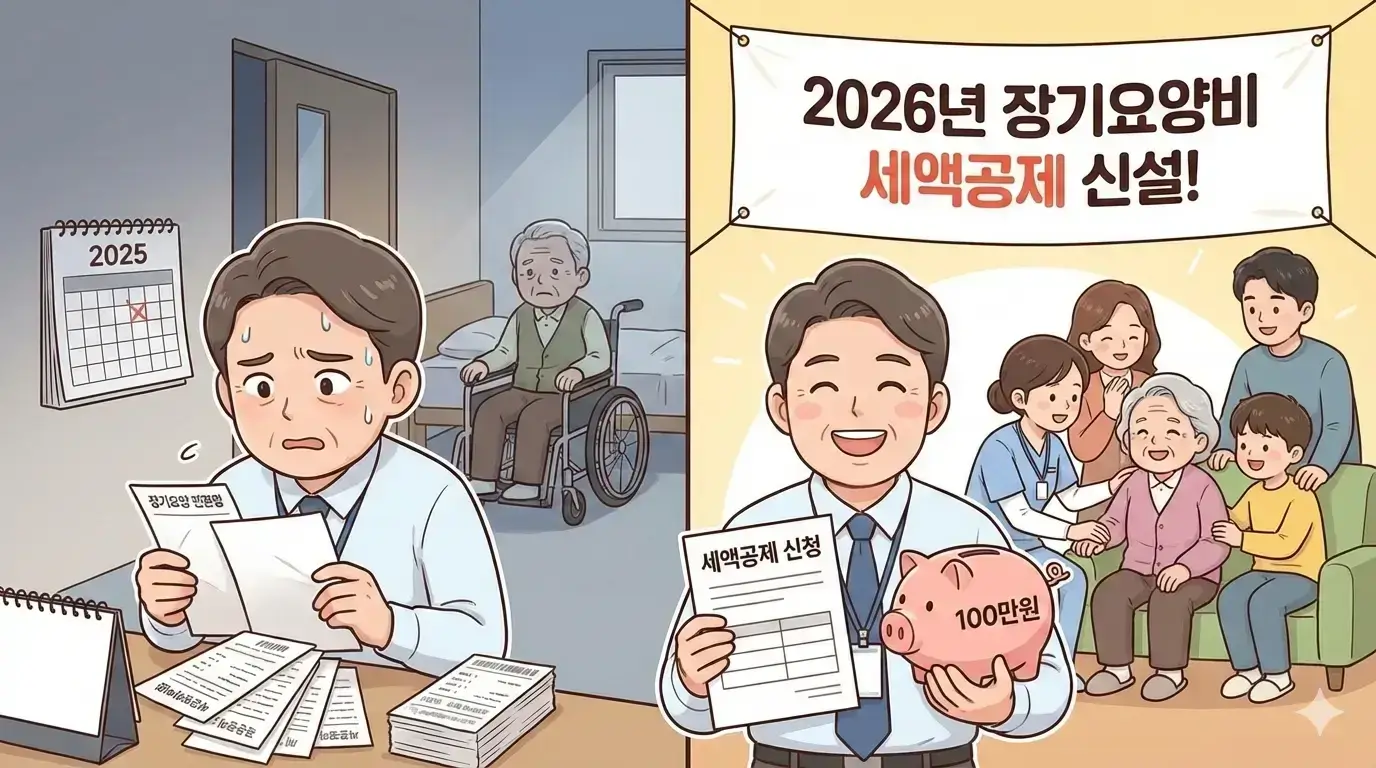 부모님 요양비, 연 100만원 세금 돌려받으세요! 2026년 신설 '장기요양비 세액공제' 안내