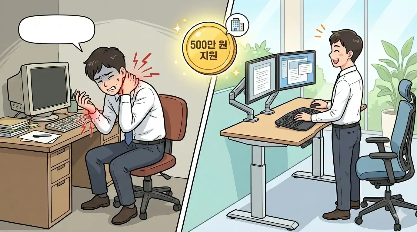 직장인 건강 지킴이! 2026년 중소기업 '스마트 워크스테이션' 구축비 최대 500만원 지원