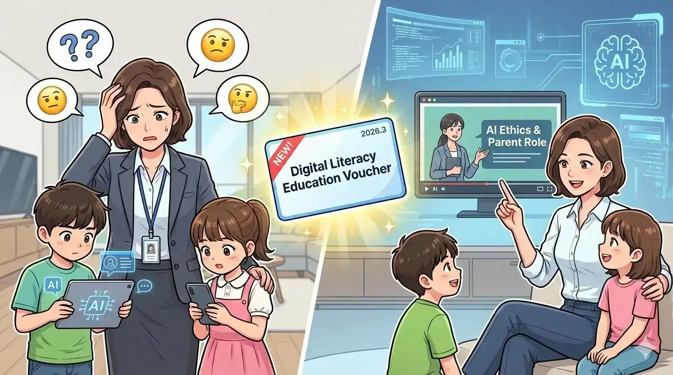 2026년 3월 신설! 학부모 디지털 교육 바우처 연 20만원 지원, 신청 대상과 방법 총정리