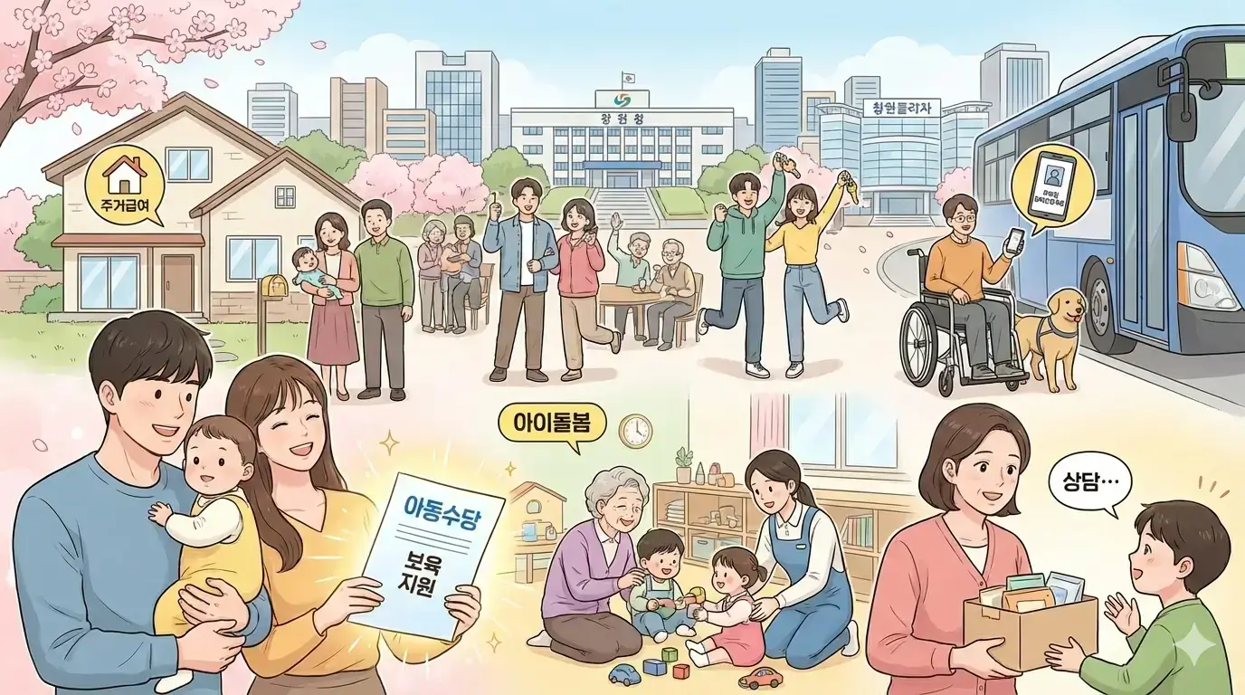 창원시 2026년 복지 대폭 확대, 아이부터 어르신까지 생활밀착 지원 강화