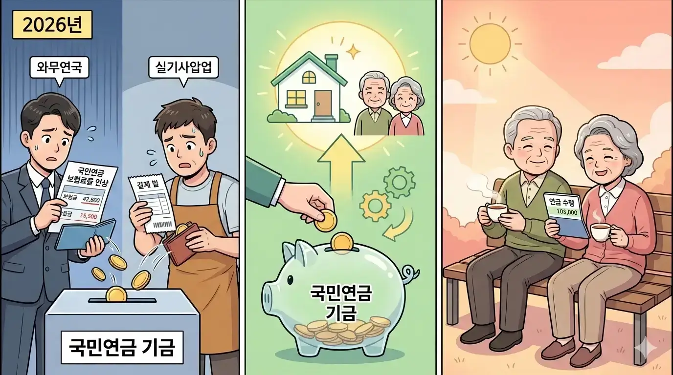 2026년 국민연금 보험료율 인상, 지금 내는 돈과 나중에 받는 연금은 어떻게 달라질까