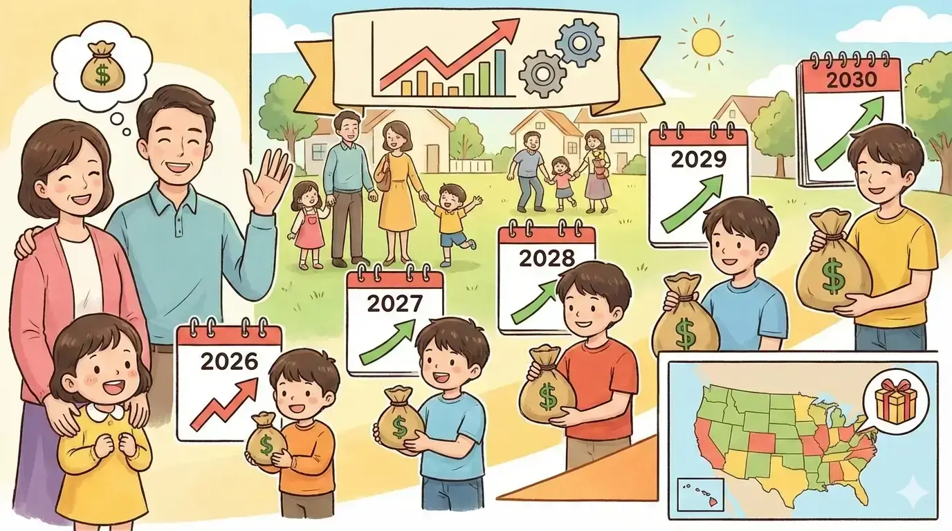 아동수당, 해마다 한 살씩 더 받습니다