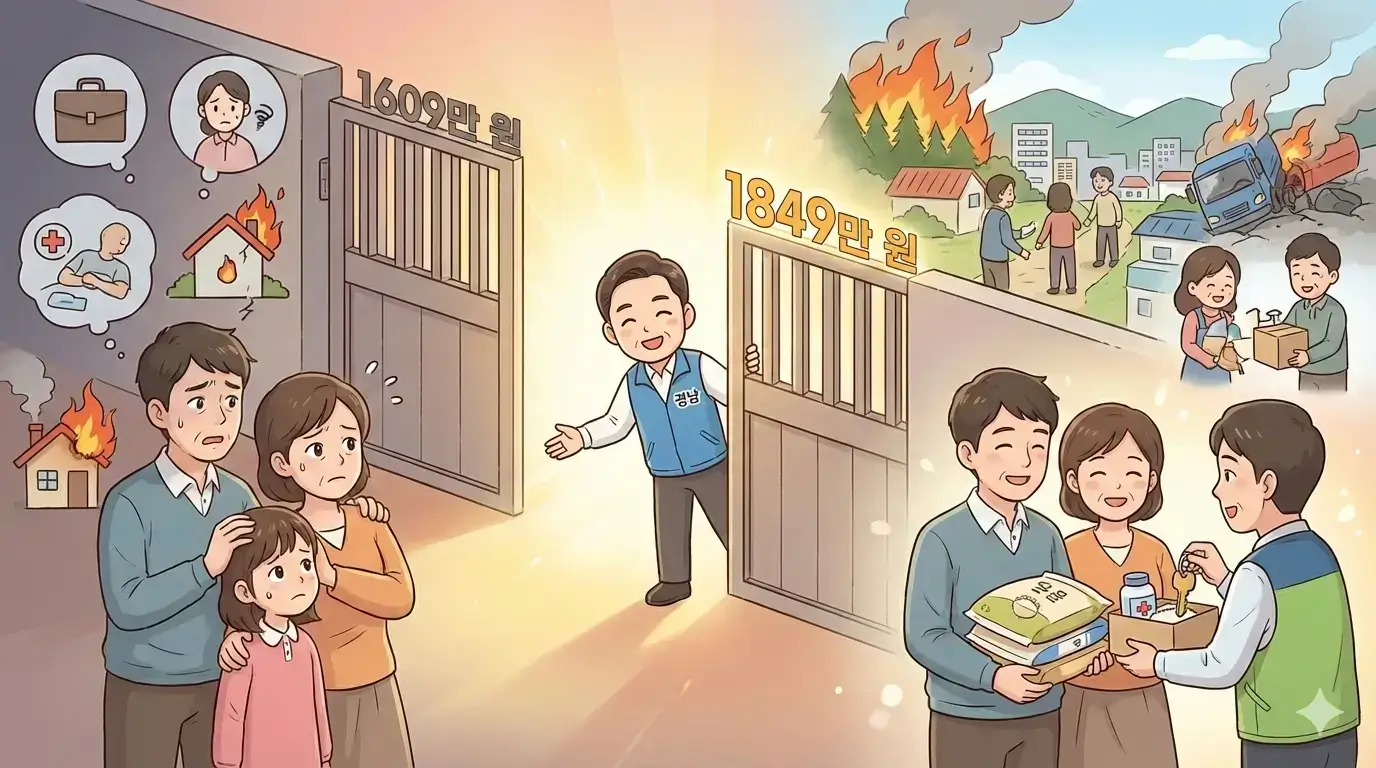 경남 위기 가구를 위한 희망지원금 기준 완화, 더 많은 도민이 지원받습니다