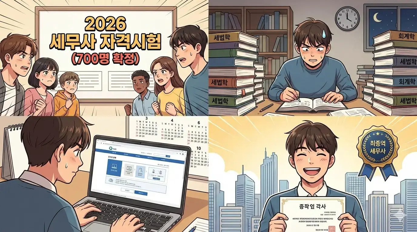 2026년 세무사 자격시험 최소합격인원 700명 확정 및 상세 시행계획 안내