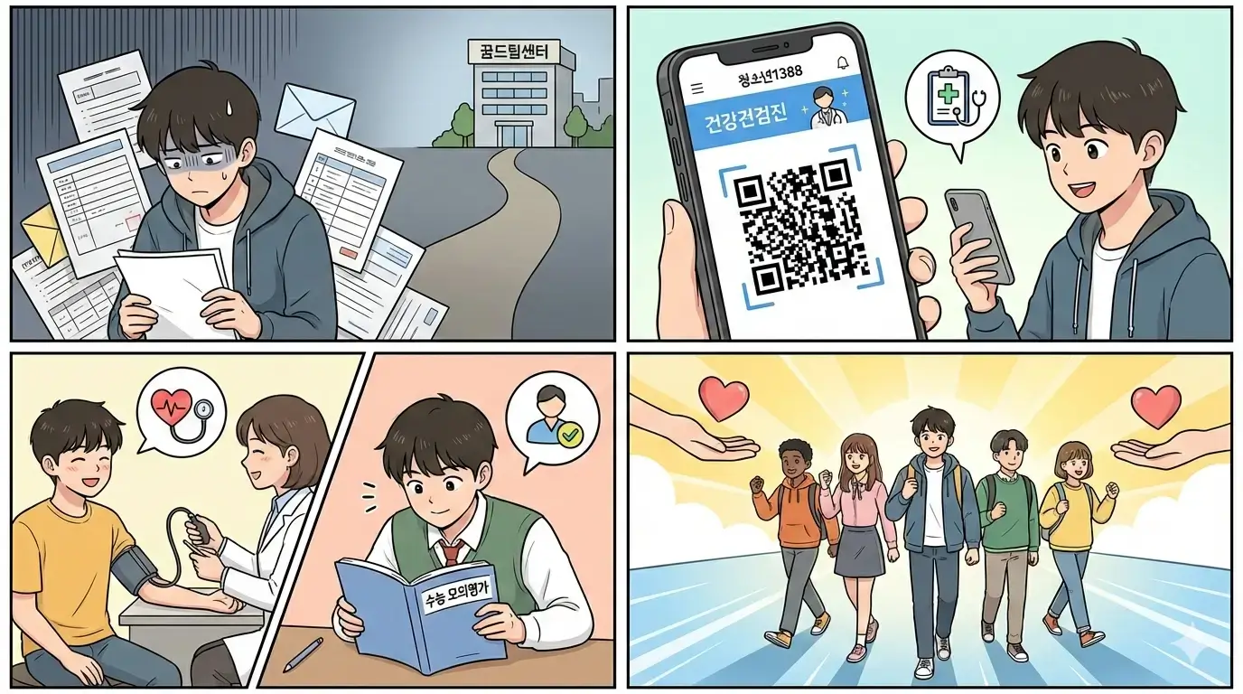 학교 밖 청소년 건강검진 절차 간소화와 수능 모의평가 응시료 지원 확대