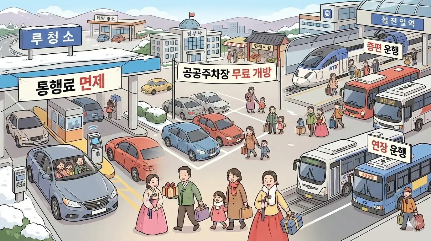 2026 설 연휴 고속도로 통행료 면제·공공주차장 무료 개방 총정리