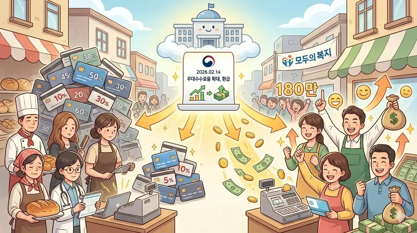 영세·중소가맹점 카드수수료 인하 확대…2월 14일부터 자동 적용, 신규 가맹점은 차액 환급