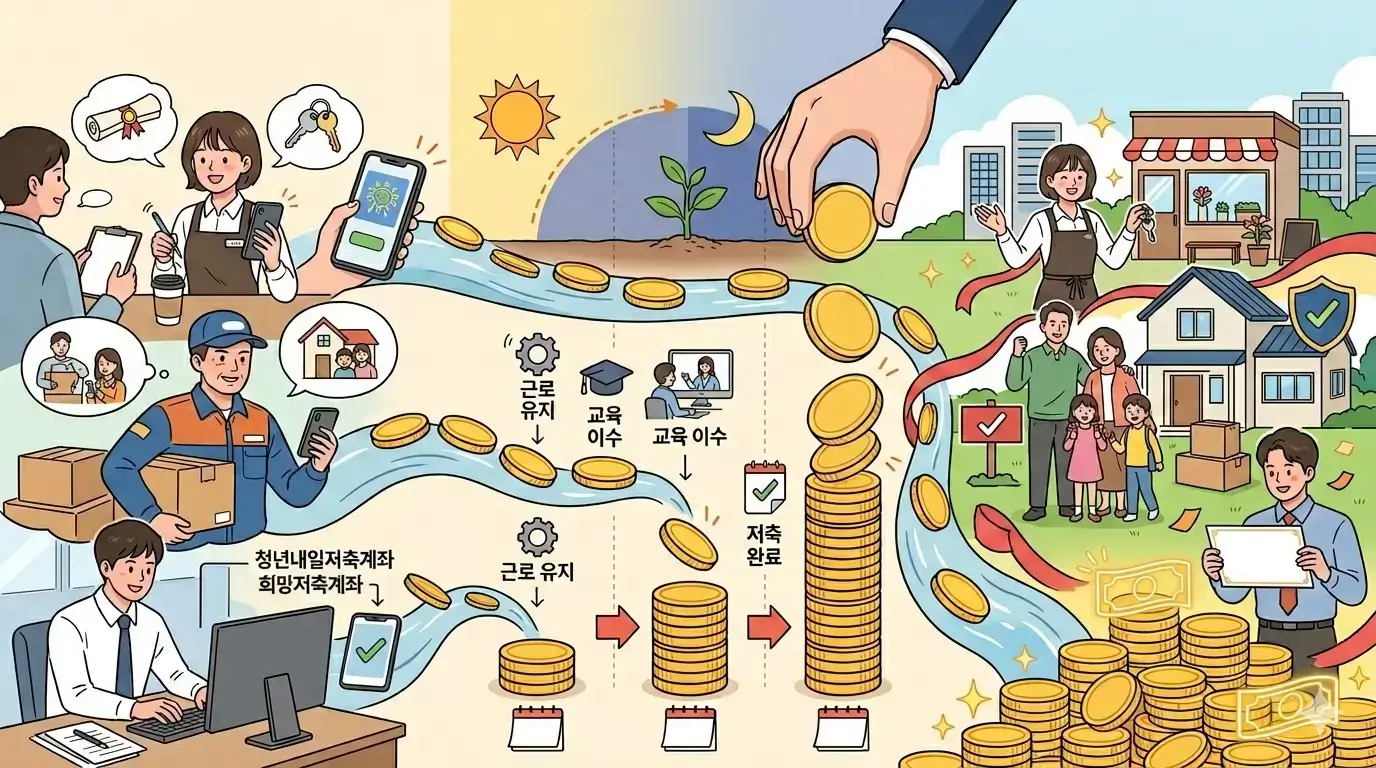 2026년 근로·저축 연계 자산형성 지원사업 본격 모집…최대 1,440만 원 적립 지원