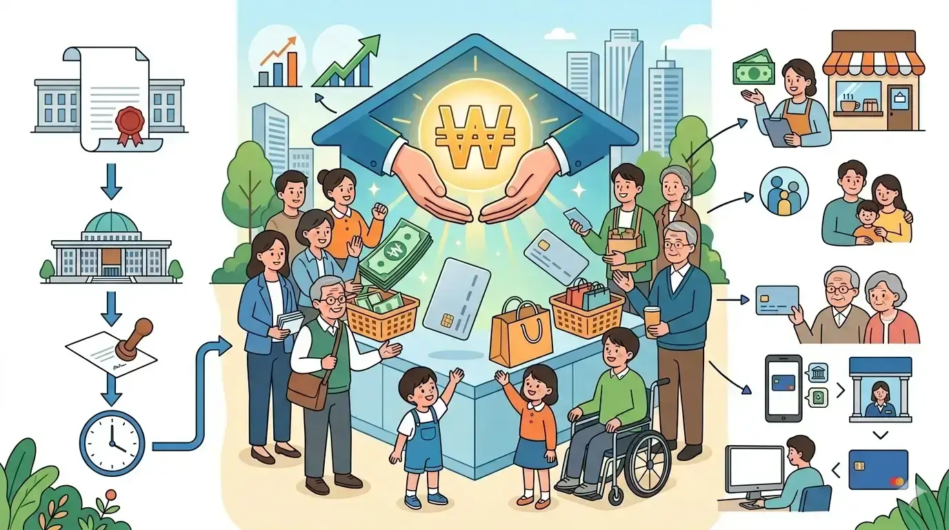 전 국민 25만 원 지원금 다시 추진…추경 통과 시 더 늘어날 수도